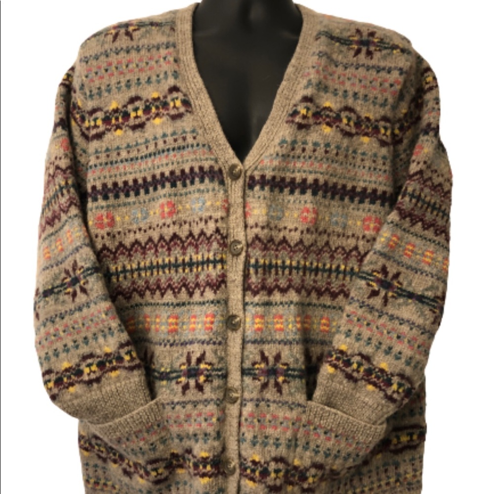 Ralph Lauren Hand Knit Wool Sweater Green Tag XXL